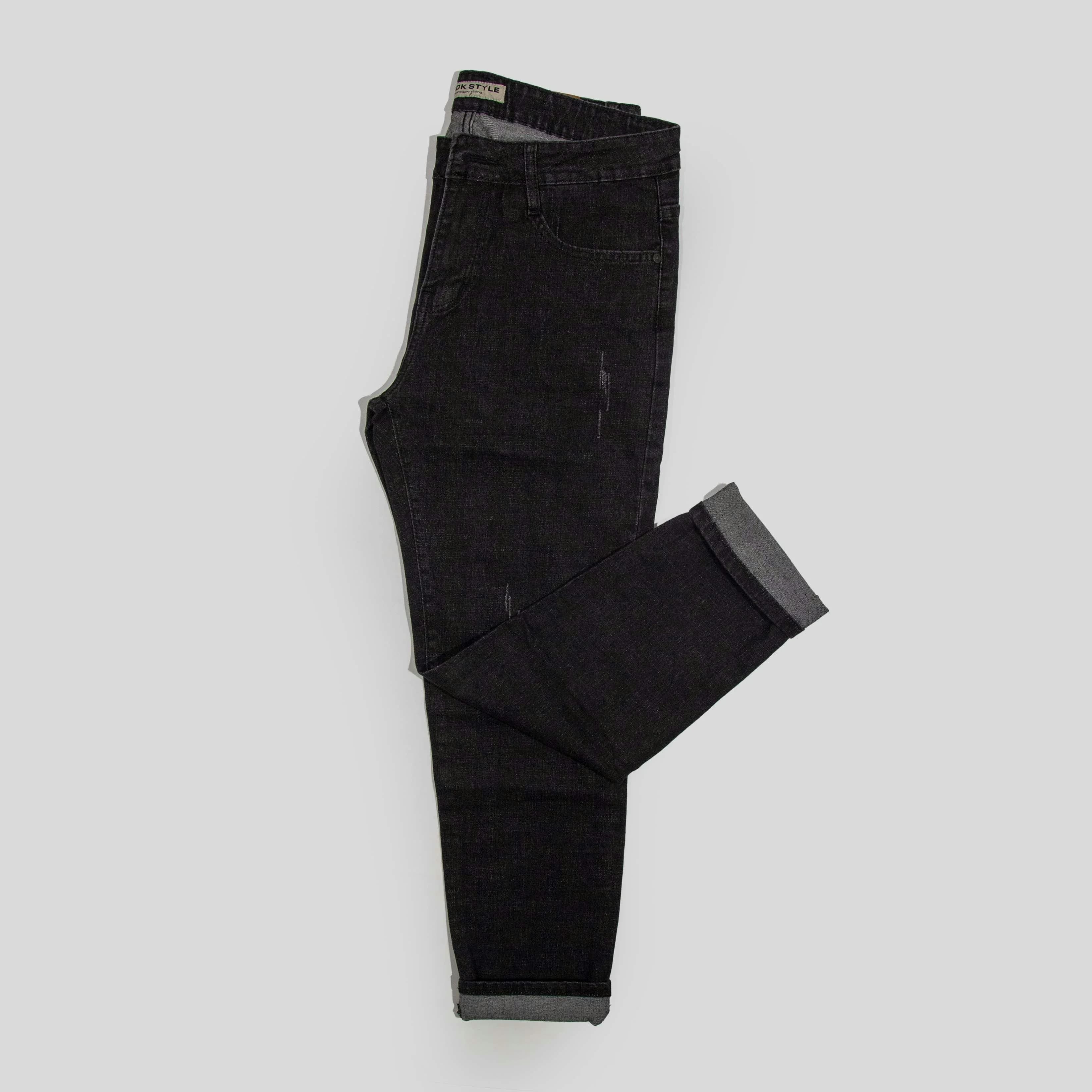 Slim-Fit Black Denim Jeans